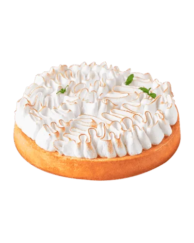 Tarta de limón y merengue gourmet, postre cítrico y ligero, envío en Barcelona. Angela Moreno Repostería, pasteles personalizados en Barcelona.