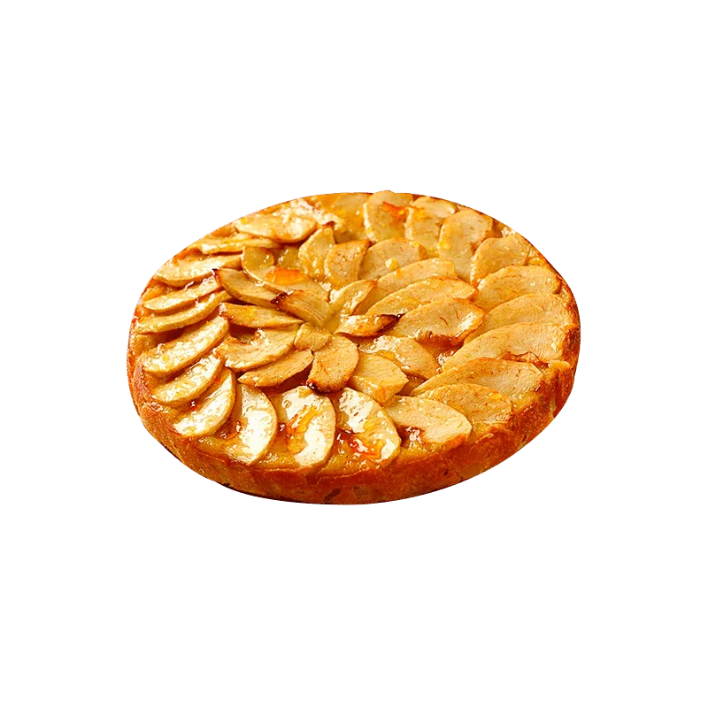 Tarta de manzana húmeda con base crujiente, dulce y especiada, envío en Barcelona. Angela Moreno Repostería, pasteles personalizados en Barcelona.