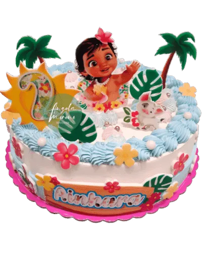 angela-moreno-reposteria-cafe-Barcelona-torta-de-moana,-vaiana-bebe,-decoración-de-oceano-para-pequeña,-palmeras