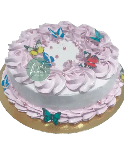 angela-moreno-reposteria-cafe-Barcelona_pastel-de-mariposas-de-colores-muy-bonita-comestibles-de-oblea-de-arroz