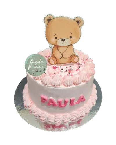 angela-moreno-reposteria-cafe-Barcelona_tarta-de-6-años,-cumpleaños-niña-con-osito-pequeño-comestible-PAULA-