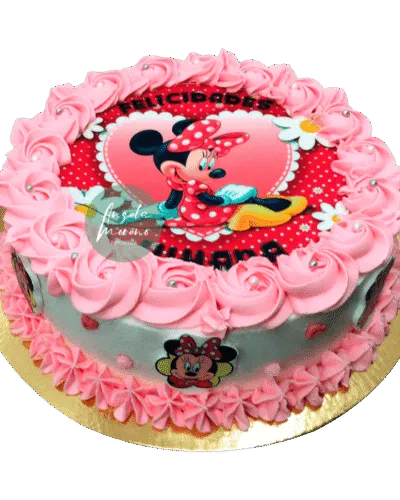 angela-moreno-reposteria-cafe-Barcelona_tarta-de-minnie-mouse,-oblea-redonda-sencilla,-para-cumpleaño-de-niños
