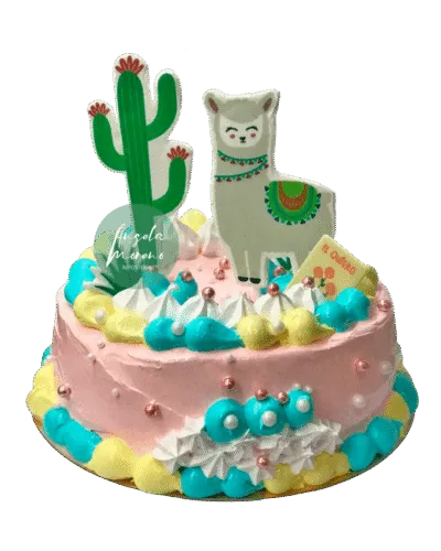 angela-moreno-reposteria-cafe-Barcelona_tarta-decoración-inspiración-peru,-llama-alpaca-cactus,-decoracion-cumple