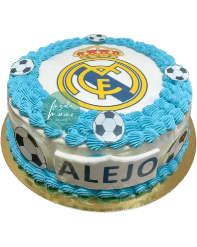 angela-moreno-reposteria-cafe-Barcelona_tarta-del-madrid-equipo-de-futbol-cr7-cristiano-ronaldo-escudo-en-grande-oblea