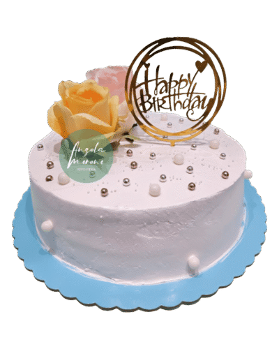 angela-moreno-reposteria-cafe-Barcelona_tarta-sencilla-vintage-decoracion-flor-amarilla-topper-no-comestible