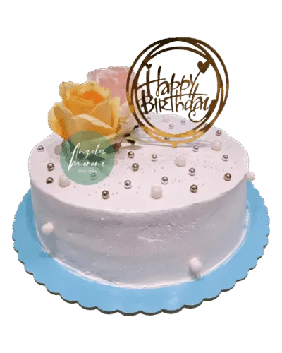 angela-moreno-reposteria-cafe-Barcelona_tarta-sencilla-vintage-decoracion-flor-amarilla-topper-no-comestible