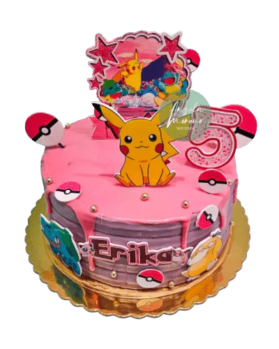tarta pokemon rosa, pikachu angela moreno reposteria cafe barcelona