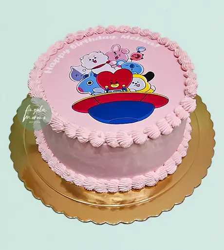 tartas personalizadas oblea redonda comestible angela moreno reposteria cafe barcelona