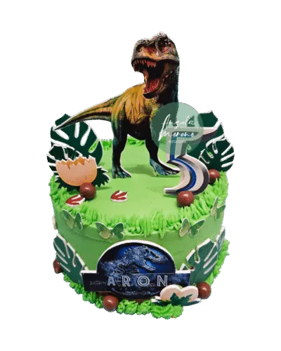 torta de t rex, jurassic park angela moreno reposteria cafe barcelona